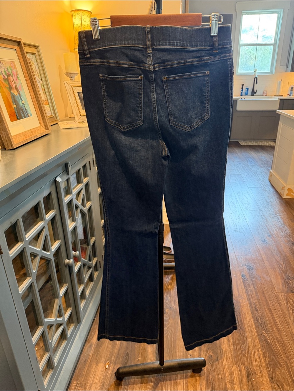 SPANX Dark Blue Flare Jeans - Picture 2 of 3